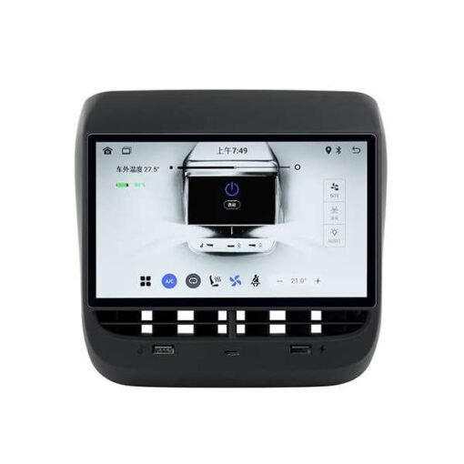 Rear Entertainment for Tesla Model 3 Y Multimedia Display Touch A/C Control & CarPlay