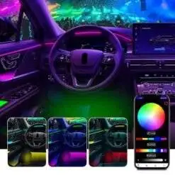 App Control Car Ambient RGB Led Light Strip Interior 20 in 1 Acrylic 64 Colors Light for Car Decoration Atmosphere Lamp