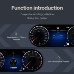 Alternative view of Digital LCD Cluster for Mercedes Benz E Class W212 2010-2015 NTG 4.5 NTG 4.0 Linux Virtual SpeedOmeter