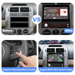 1 Din Universal Car Stereo 7 Inch Retractable Android Car Head Unit