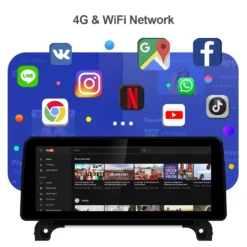 12.3 Inch Android Car Head Unit for Peugeot 4008 5008 3008 with Wireless CarPlay & Android Auto