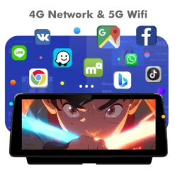 12.3 Inch Android Car Head Unit for Toyota Camry 2021+ with Wireless CarPlay & Android Auto