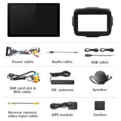 13.1 Inch Android Car Head Unit for Jeep Renegade 2016-2021 With Wireless CarPlay & Android Auto