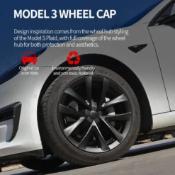 Alternative view of 4PCS 18-Inch Wheel Cap For Tesla Model 3 Wheel Cover Performance Replacement Wheel Hub Cap Full Rim Cover Accessories 2020-2023