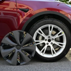 Alternative view of 4PCS Wheel Caps 19 Inch Hub Cap Performance Automobile Replacemen HubCap Full Rim Cover For Tesla Model Y 2020-2023