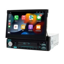 One Din Universal Car Stereo 7 Inch Retractable Android Car Head Unit
