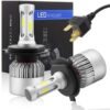 Two pieces LED H1 H3 H7 H4 H13 H11 9004 880 9007 Auto S2 Car Headlight Bulbs 72W 8000LM 6500K for 9V to 36V 200M lighting range