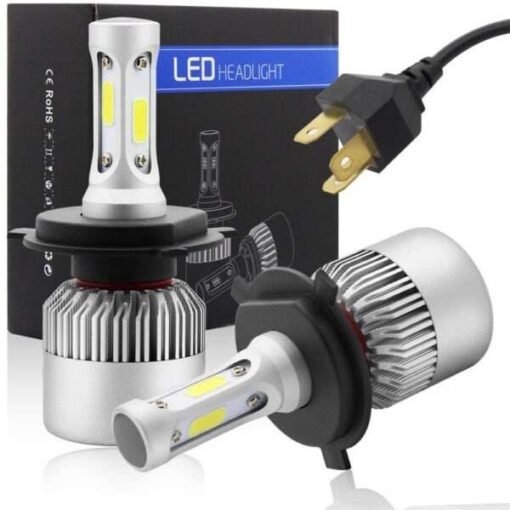Two pieces LED H1 H3 H7 H4 H13 H11 9004 880 9007 Auto S2 Car Headlight Bulbs 72W 8000LM 6500K for 9V to 36V 200M lighting range