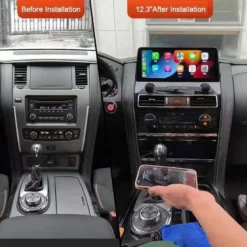 Android Car DVD for Nissan Patrol y62 / Armanda | Infiniti QX56 QX80 Works for Aftermarket Gear Shifter Panel