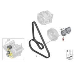 Belt Tensioner for BMW E70 E70N E71 F01 F01N F02 X5 X6 M5 M6 550i 650i 750Li 11287549873