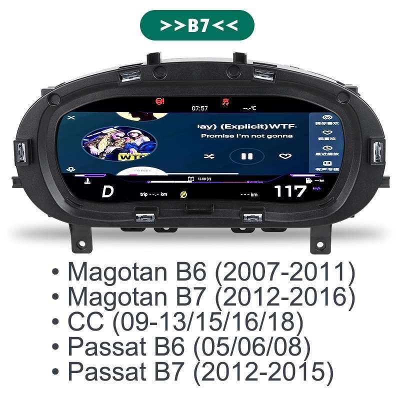 Digital LCD Cluster for VW Passat B6 B7 Golf 6 Golf 7 Tiguan CC