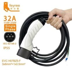 Alternative view of 32A EV Charger 8KW Plug Type2 Cable 16A 1Phase Car Charging Station 3Phase 11KW 22KW IEC62196-2 Cord for Electric Vehicle