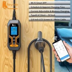 Alternative view of Type 2 EV Charger 11KW 16A 3 Phase Wi-Fi APP Bluetooth Version EVSE Charging Cable 5m CEE Plug for Electric Car