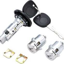 Ignition Switch Lock Cylinder with Pair Front Door Lock Cylinder for Chevy Silverado Suburban GMC Sierra Yukon Cadillac Escalade Replace OE# 707835 + 706592 X2 + 598007 X2