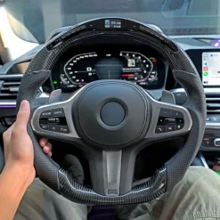 Alternative view of Custom Steering Wheel For BMW G30 G20 G01 G02 G05 G06 G07 M4 M5 F90 M8 X3M X4M X5M X6M F40 F44 F97 F98 F95 F96 G11 G12