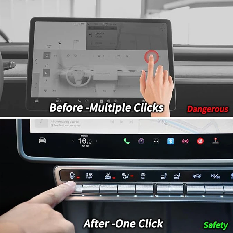 Physical Buttons for Tesla Model 3 Y 2016-2024 Shortcut Smart Control Bar Multi Function Panel