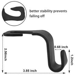 S-shape Car Headrest Hook 4pcs/pack Universal for Handbag Purse Coat Back Seat Organizer
