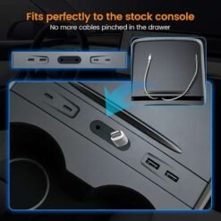USB Hub for Tesla Model 3 Model Y 2021 2022 2023 Fast Charging USB ports