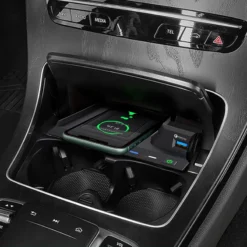 Wireless Charger 10W QI Phone Charger Charging Case for Mercedes Benz W205 AMG C43 C63 AMG GLC43 GLC63 X253 C Class GLC