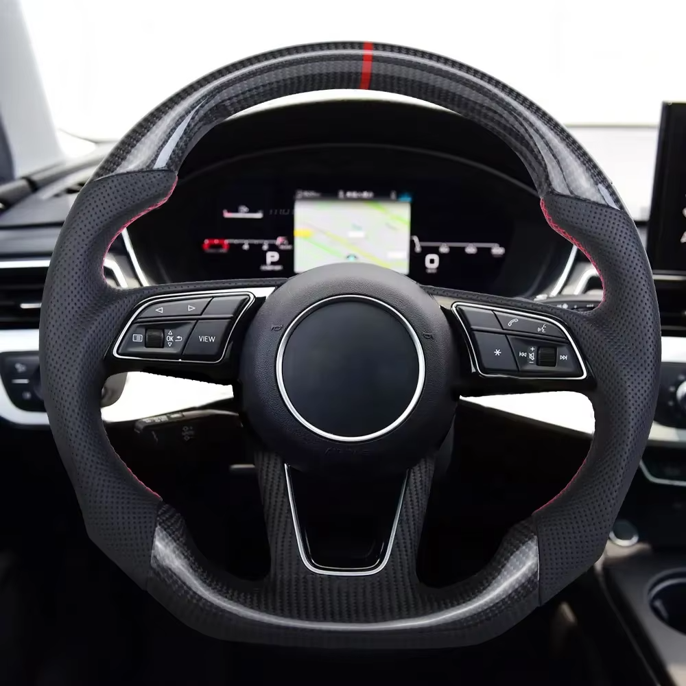 Customized Carbon Fiber Steering Wheel for Audi A3 A4 A5 2019+