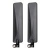 Dual-band WiFi antenna (2.4 GHz/5 GHz) RP-SMA male 3 dBi MIMO – 2-pack for routers, USB adapters, IP cameras & wireless security systems.