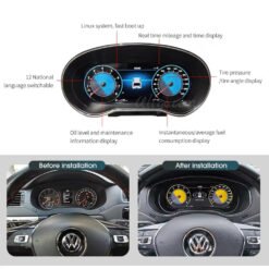 Digital Instrument Cluster Gauge for VW Polo 2009-2016 Virtual Speedometer