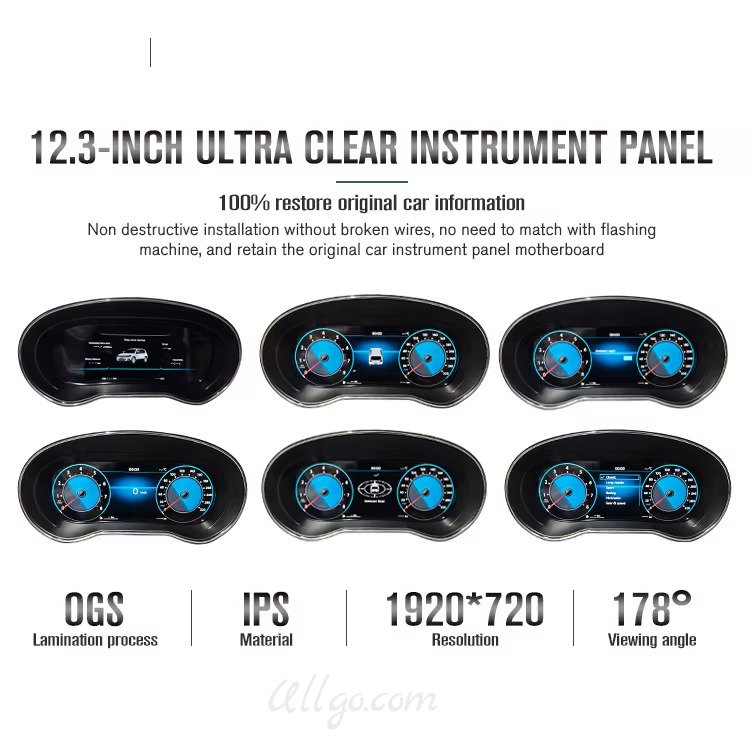 Digital Instrument Cluster Gauge for VW Polo 2009-2016 Virtual Speedometer