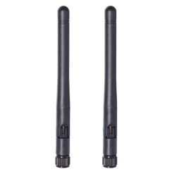 Dual Band WiFi Antenna 2.4GHz/5GHz RP-SMA Male 3dBi MIMO (2-Pack) for Routers, USB Adapters, IP Cameras & Wireless Security Systems