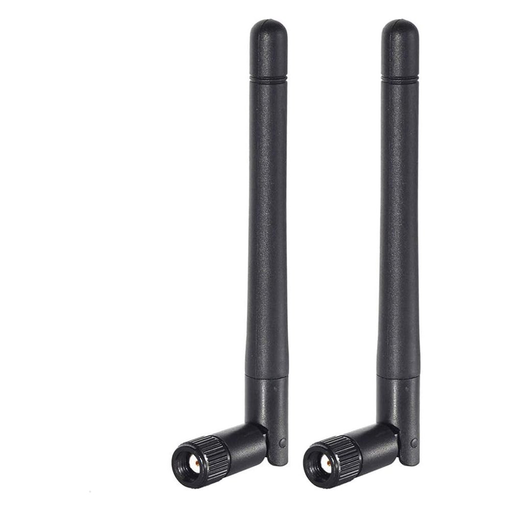 Dual Band WiFi Antenna 2.4GHz/5GHz RP-SMA Male 3dBi MIMO (2-Pack) for Routers, USB Adapters, IP Cameras & Wireless Security Systems