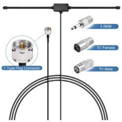 FM Radio Dipole Antenna for Stereo Receiver – Compatible with Pioneer, Onkyo, Yamaha, Marantz, Bose Wave & Home Theater Systems