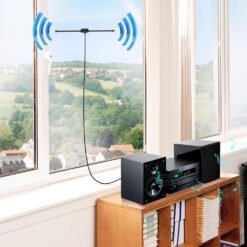 FM Radio Dipole Antenna for Stereo Receiver – Compatible with Pioneer, Onkyo, Yamaha, Marantz, Bose Wave & Home Theater Systems