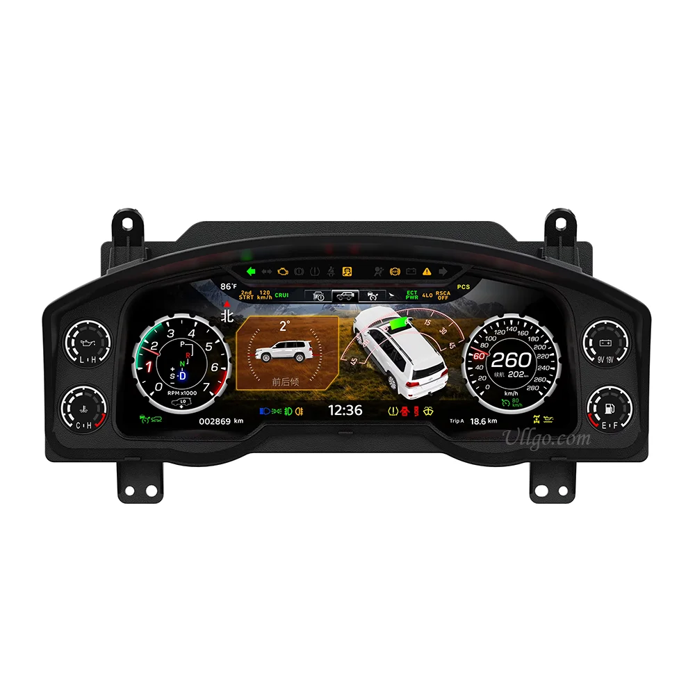 Digital LCD Cluster for Toyota Land Cruiser 200 2008-2021 Virtual Speedometer