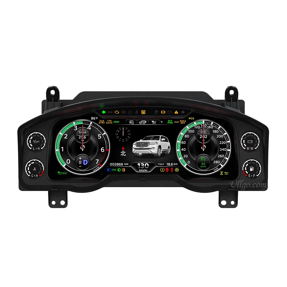 Digital LCD Cluster for Toyota Land Cruiser 200 2008-2021 Virtual Speedometer