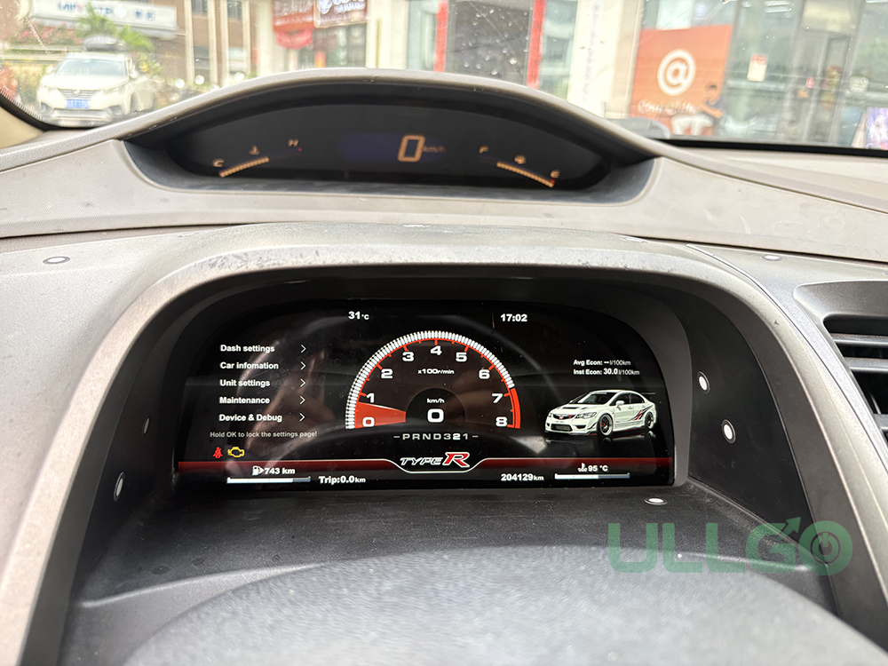 Cuadro de instrumentos digital para Honda Civic 8.ª generación 2006-2011 14