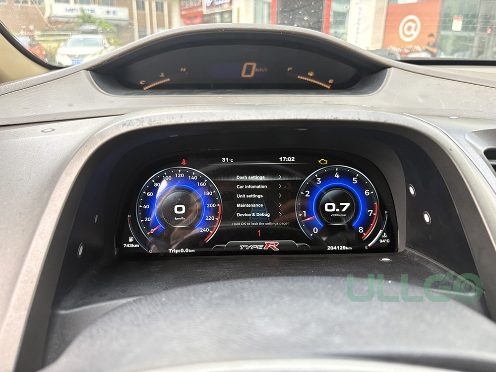 Cuadro de instrumentos digital para Honda Civic 8.ª generación 2006-2011 16