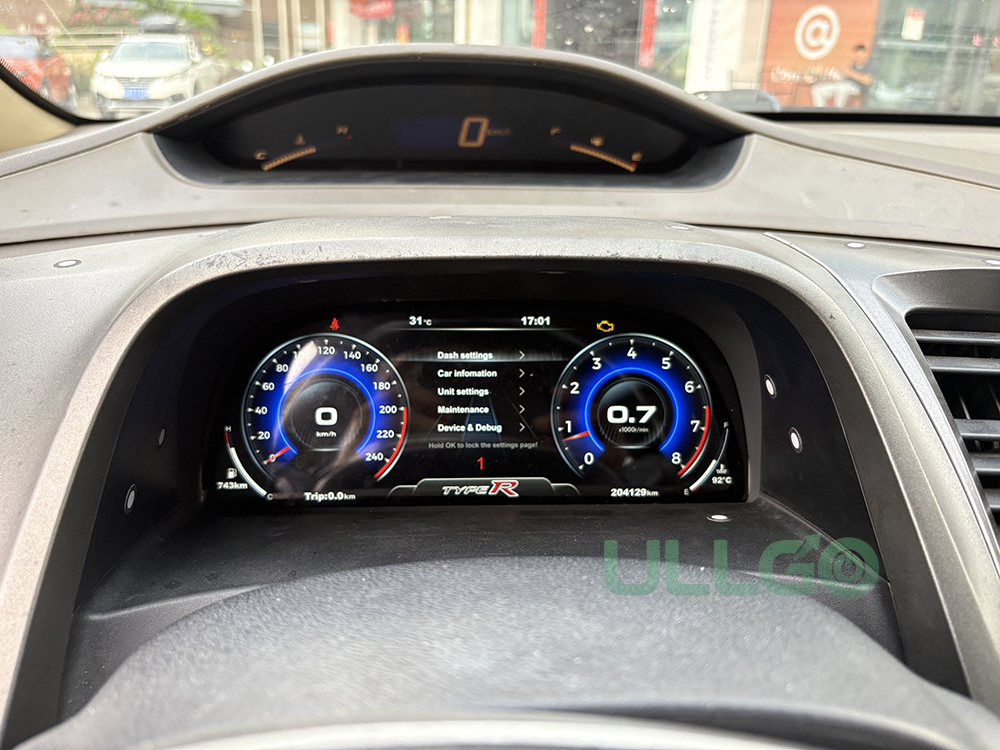 Cuadro de instrumentos digital para Honda Civic 8.ª generación 2006-2011 9