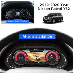 Digital LCD Cluster for Nissan Patrol Y62 Armada/ Infiniti QX80 QX56 2010-2020 Virtual Speedometer 2