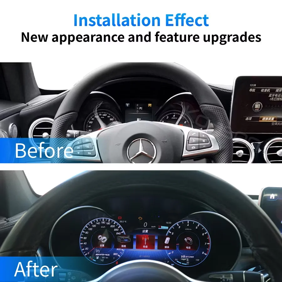 Digital Cluster For Mercedes-Benz C Class W205 GLC X253 W253 2015-2019 Built in CarPlay - Image 5