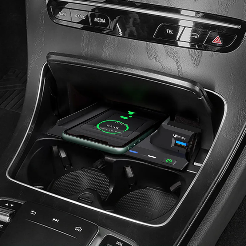 Wireless Charger For Mercedes Benz W205 C43 C63 AMG GLC43 GLC63 X253 C /GLC-Class - Image 2