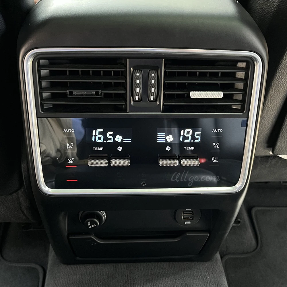 Panel de Aire Acondicionado Trasero para Porsche Cayenne 2018-2023 Actualización del Panel de Control Climático Trasero 2