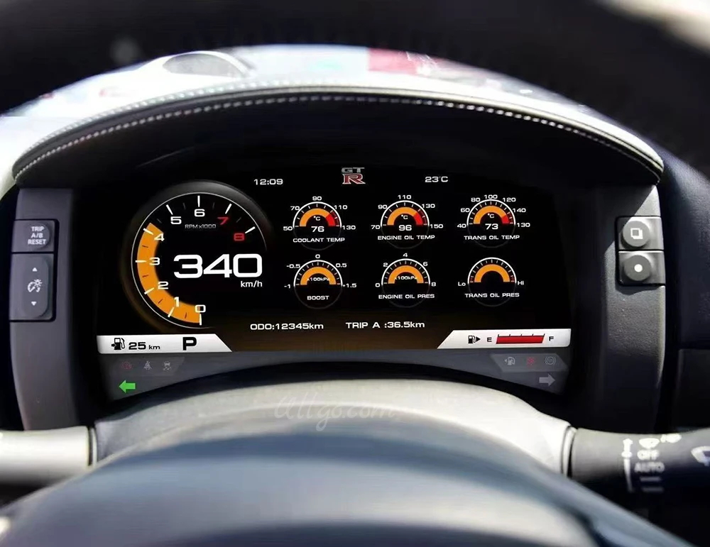 Digital Instrument Cluster for Nissan GTR R35 2007-2024 5