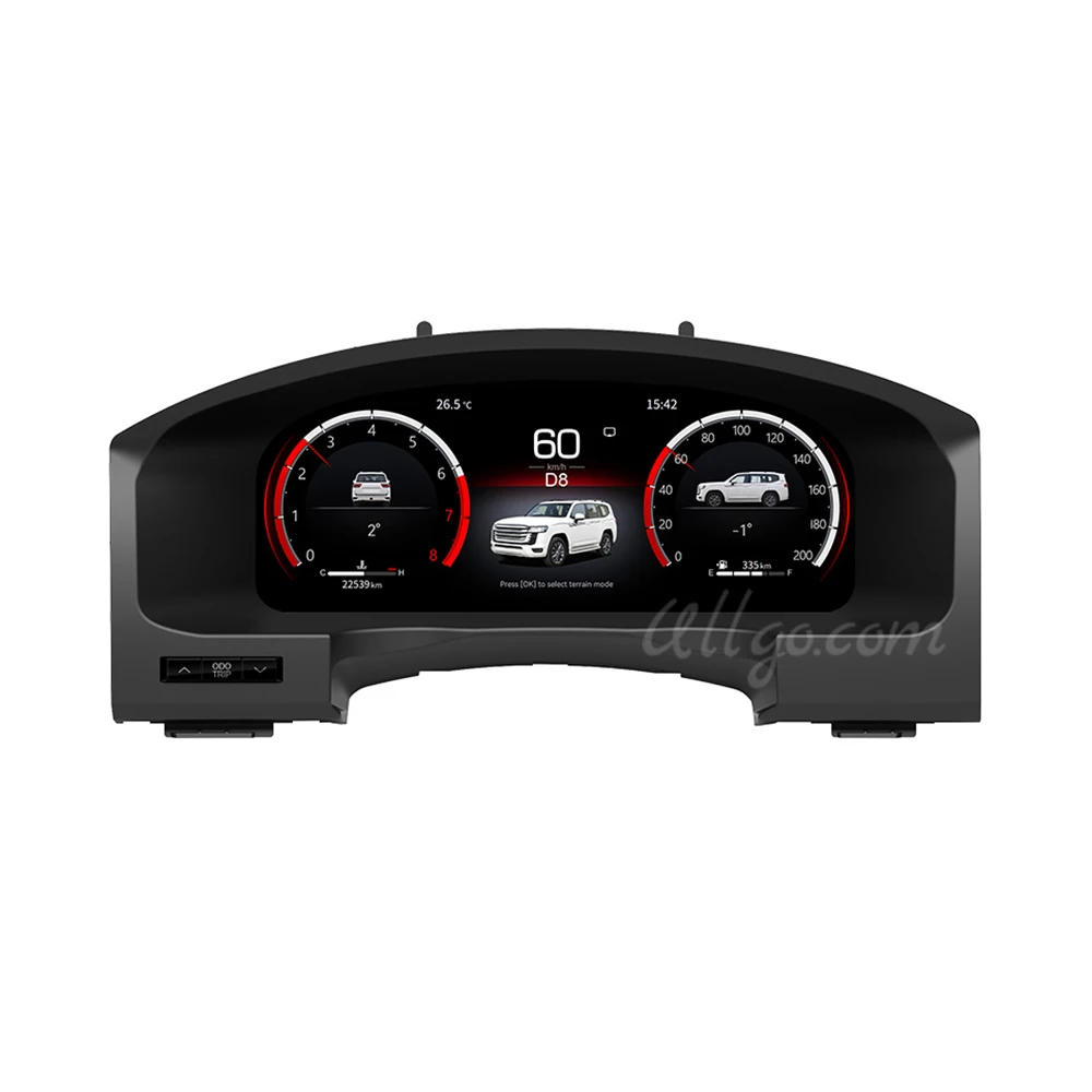 Combiné numérique pour Toyota LC200 2007-2020 | Tableau de bord LCD avec CarPlay 2