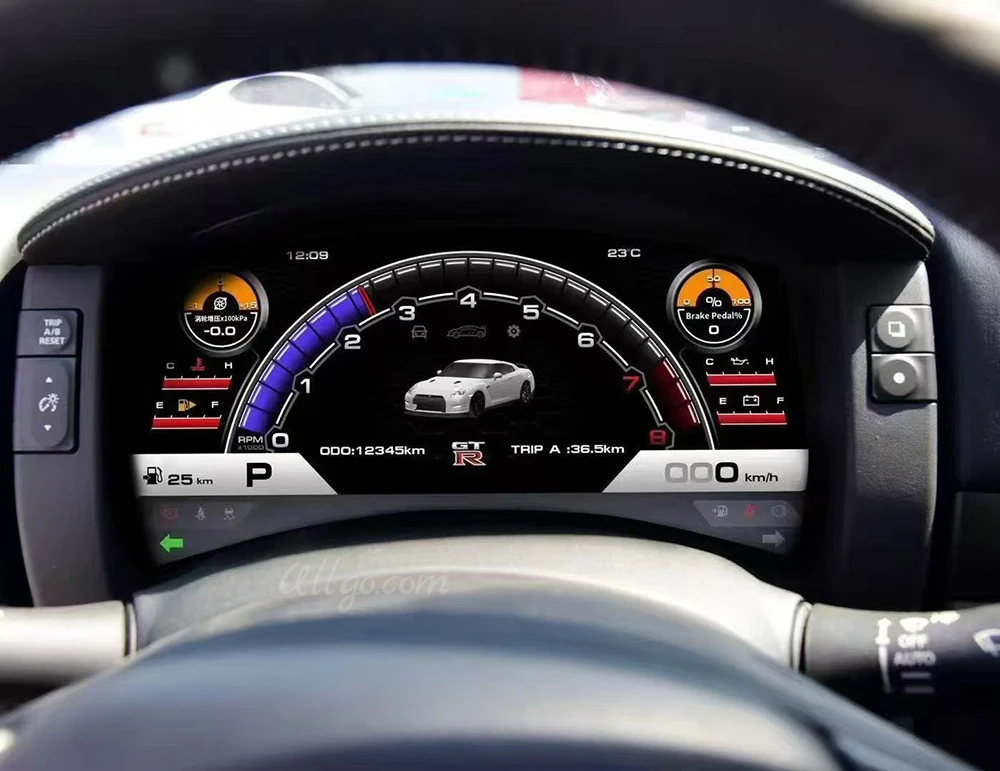 Digital Instrument Cluster for Nissan GTR R35 2007-2024 6