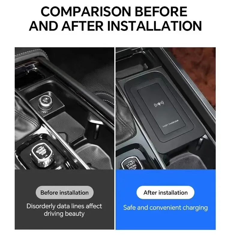Chargeur sans fil pour console centrale Volvo | Modèles 2018-2021 4