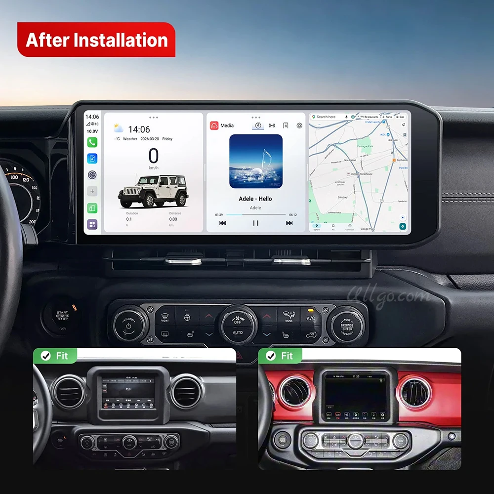 Android Car Stereo Upgrade for Jeep Wrangler 2018-2022 - Image 3